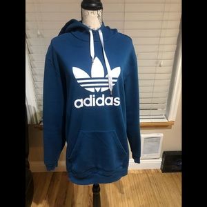 Adidas trefoil long hoodie good condition size L